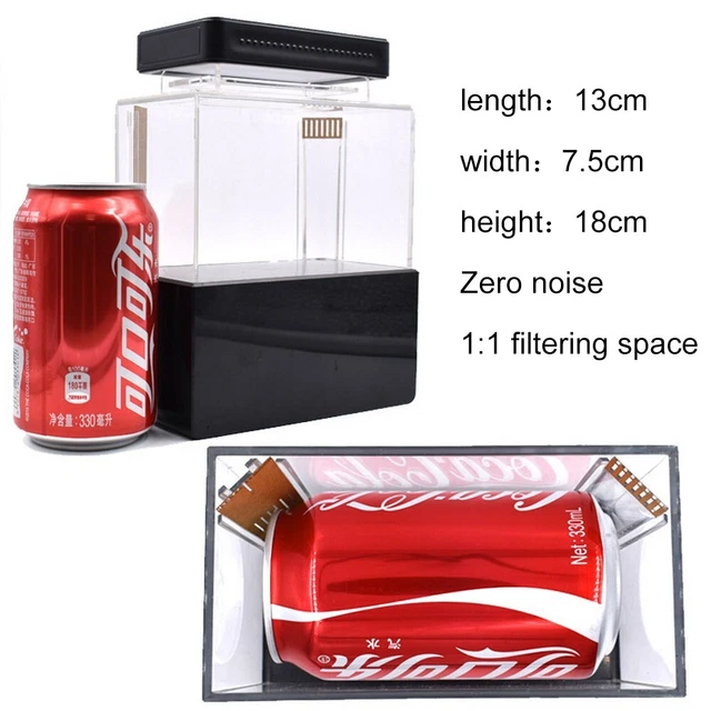 Mini Fish Aquarium Small Betta Fish Tank With Water Filter Desktop Decoration 11