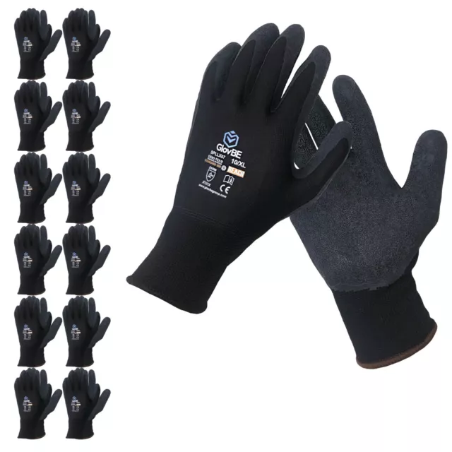 GlovBE Work/Garden All-Purpose 6/12/120 pairs Gloves with Latex Coated Palm Grip