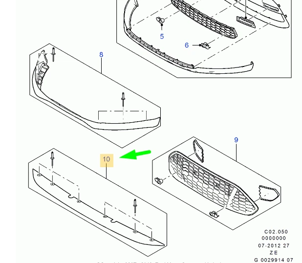 FORD MONDEO MK3 Front Bumper Lower Air Deflector 1747226 NEW GENUINE £