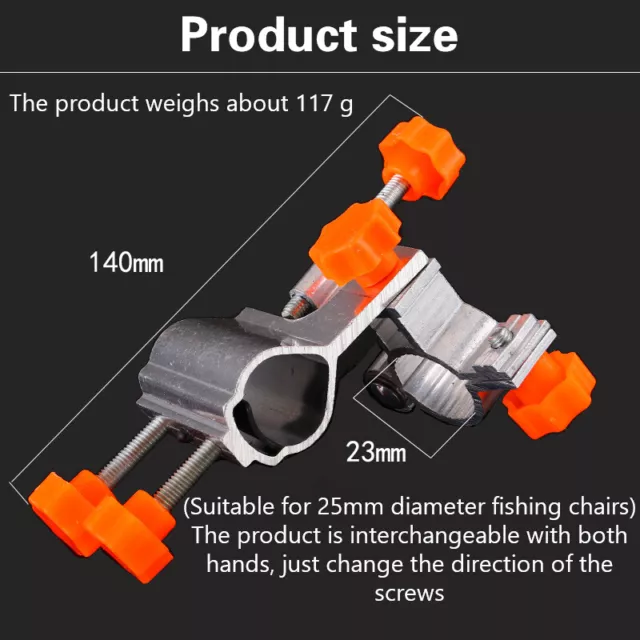 Aluminiumfischerstuhlzubehör Doppelter Turm, aber Turmstangenhalter universell