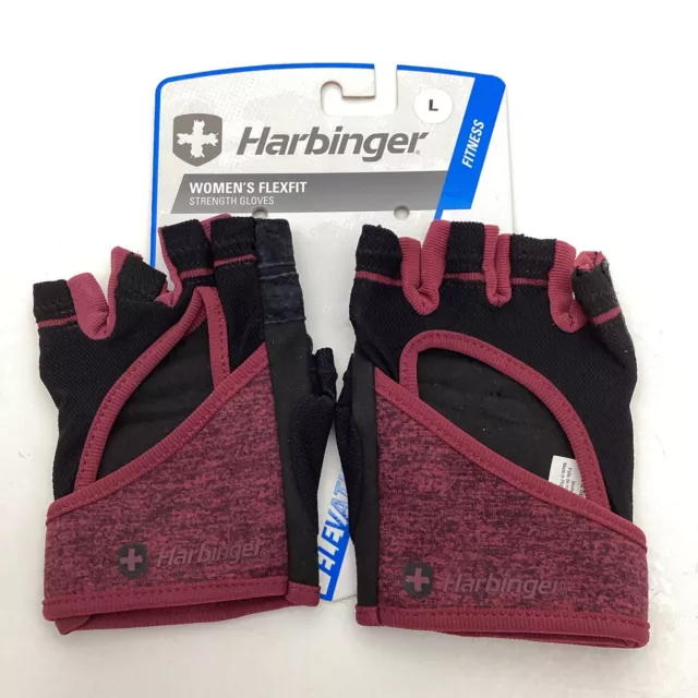 Harbinger Women's FlexFit Weight Lifting Gloves - Black/Merlot Large