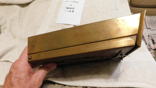 Vintage  Copper & Brass Decorative  Metal Wall-Mounted Mailbox Handcrafted??? 2