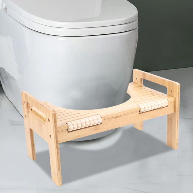 Taburete de inodoro taburete de inodoro reposapiés inodoros de madera reposapiés taburete taburete bambú