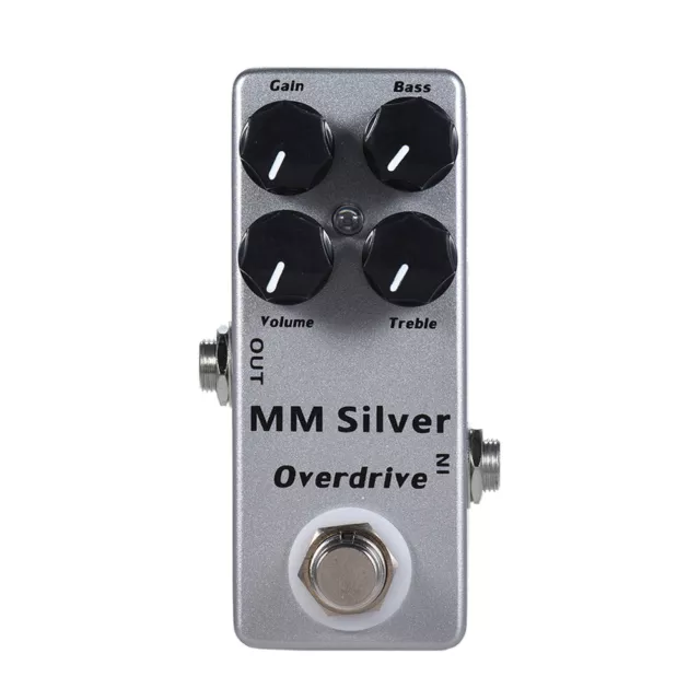 MOSKY MM argent pédale d&#39;effet Overdrive de guitare électrique Full E5A7