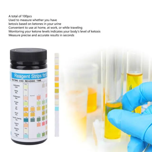 Strisce reattive chetoniche tester urina per chetosi dieta chetosi - 100 pz reagente stick