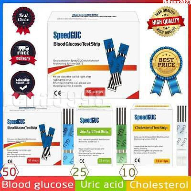 Uric Acid Test Strip Cholesterol Test Strips Blood Glucose Test Strips SpeedGUC