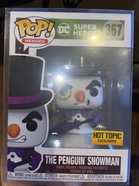 Funko POP DC SUPER HEROES THE PENGUIN SNOWMAN # 367 HOLIDAY EXCLUSIVE HOT TOPIC