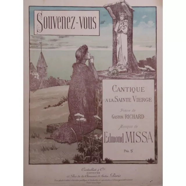 MISSA Edmond Souvenez vous Chant Piano ca1895