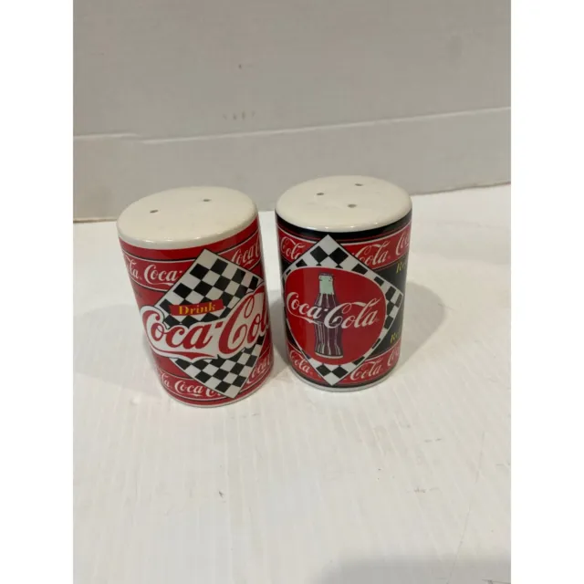 Set of ceramic Coca-Cola salt n pepper shakers