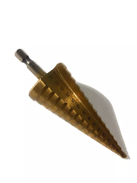 1pc HSS Cobalt Hole Large Metal Step Drill Bit Titanium Cutter Cone 15 Step