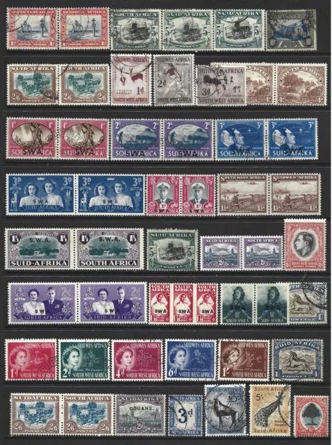 South Africa + S.w.a. 1936/37  Useful Fine Mixed Mint Used Collection - To 10/-