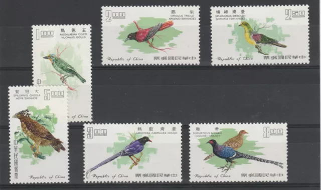 1967 Taiwan Plus Complète Figure Faune Birds Oiseaux 6 V .mnh MF98662