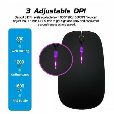 2.4GHz Wireless Bluetooth Optical Mouse USB Rechargeable RGB For PC LaptopD C8H0