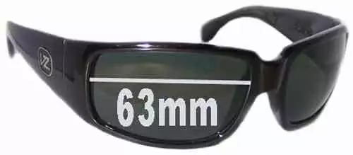 SFx Replacement Sunglass Lenses fits Von Zipper Papa G - 63mm Wide