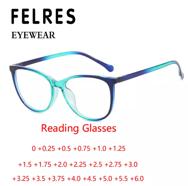 Fashion Cat Eye Blue Light Blocking Reading Glasses For Women Full Frame Glasses