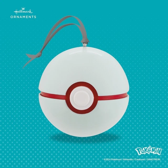 PRESALE 2024 SDCC Exclusive Hallmark Pokémon Premier Ball Ornament 59.