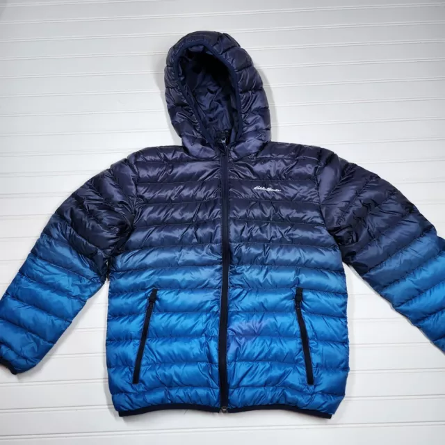 Eddie Bauer | Youth Blue Ombre Down Puffer Jacket | Large