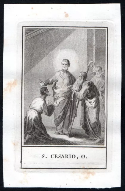 Antico inserzione 1800 de San Cesario O. santino estampa holy card image pieuse