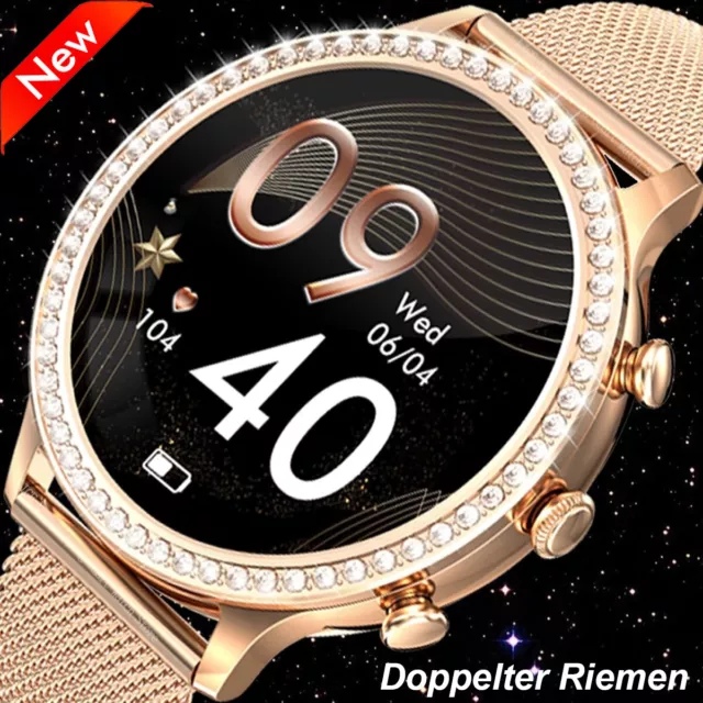 Gold Smartwatch Damen mit Telefonfunktion 1,32" Display für Android & iOS TOP! 3