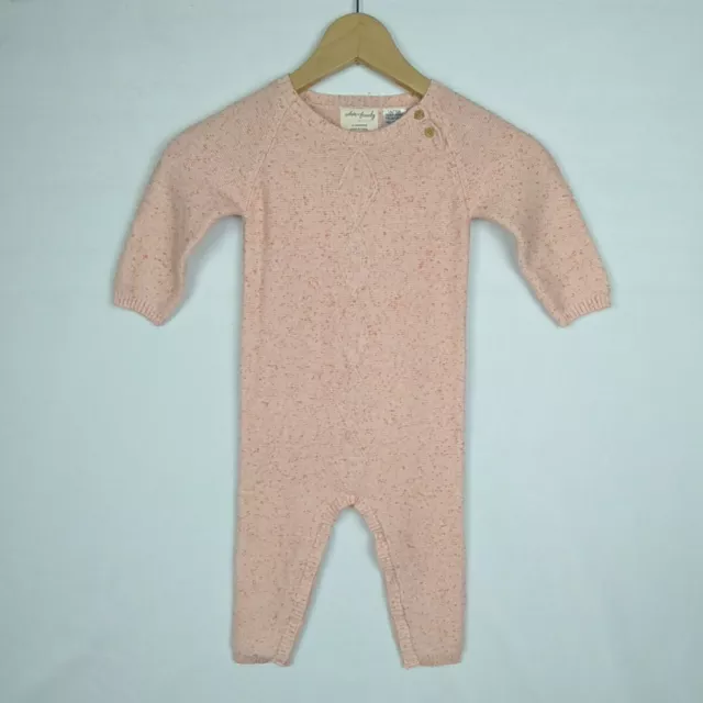 Baby Sleepsuit Wilson and Frenchy Romper Size 1 12-18 Months Knitted Pink Knit