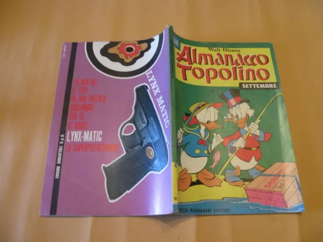 Almanacco Topolino 1969 N.9 Mondadori Walt Disney Originale Molto Buono Bollino