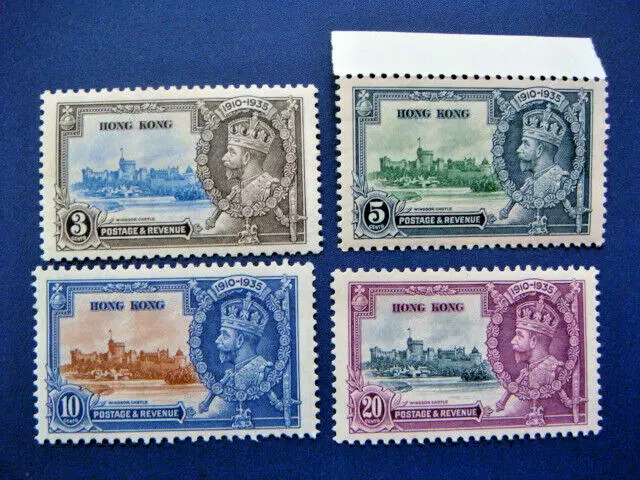 British Colony Hong Kong China 1935 Silver Jubilee Issue Sc# 147-50 Mnh Og Xf