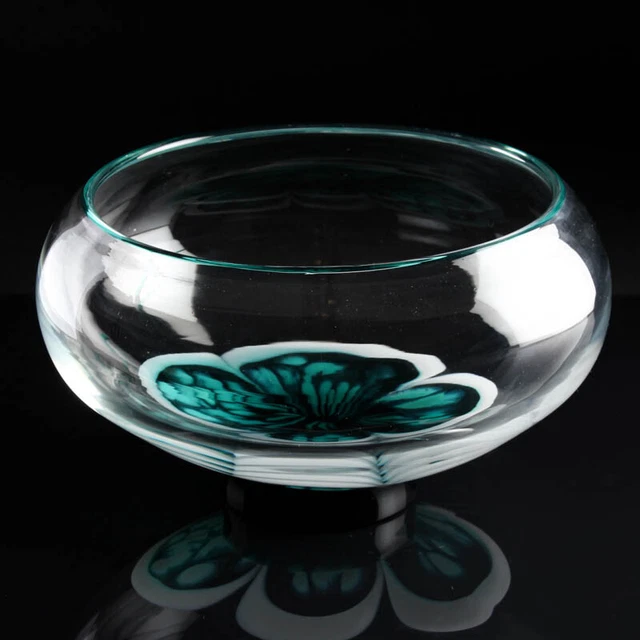 Original 1950-65 Murano Fuente de Cristal Seguso Vetri D´ Arte Tallado Estavan