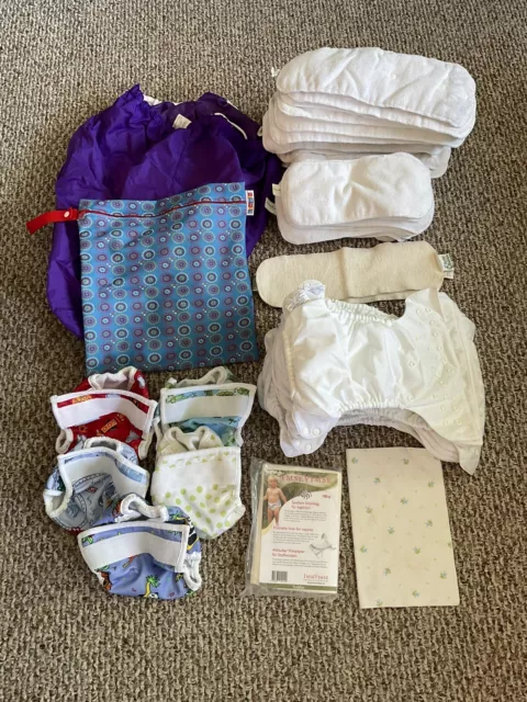Lot of Bum Genius Diaper Wraps, Covers, Inserts, Pads, Bags, Liners