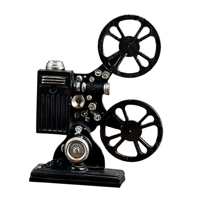 Retro Film Projector Model Ornament for Indoor Outdoor Garden Decor