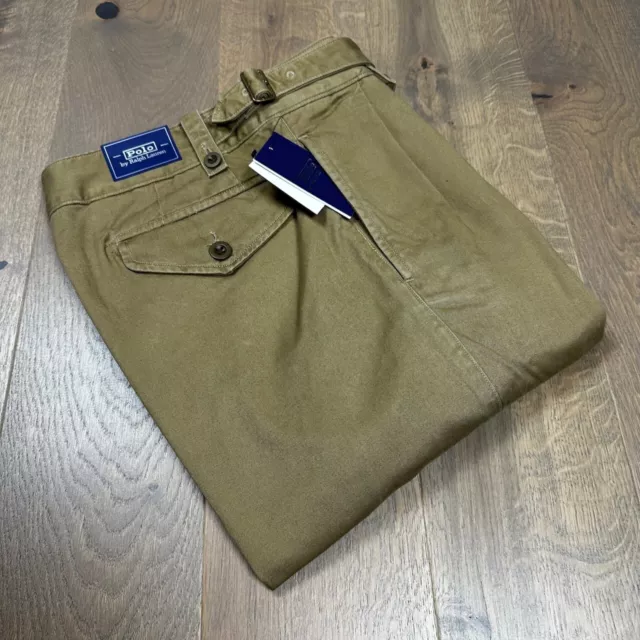 BNWT Mens Polo Ralph Lauren Beige Burma/Gurkha Cargo Trousers W31 L32 RRP £245