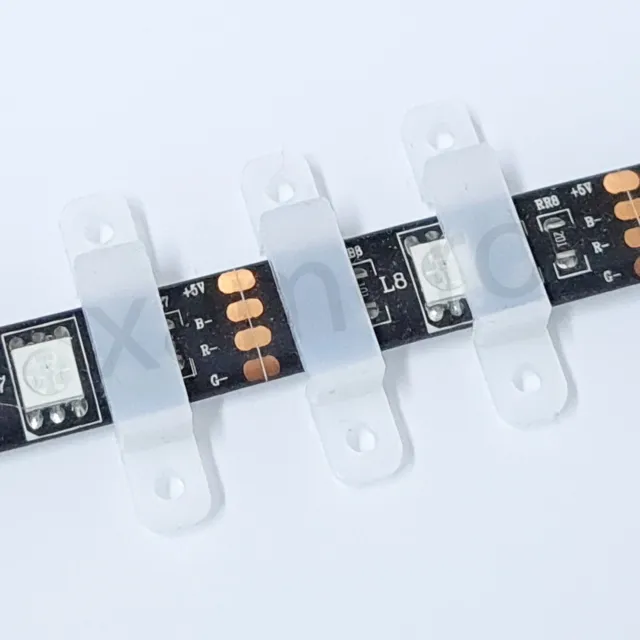 LED Leisten 12mm Silikon Halter Befestigung Montage Halterung RGB