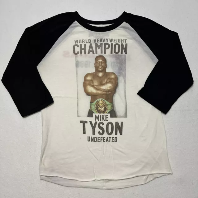 Roots of Fight Bloodlines Mike Tyson 1986 Undefeated Raglan 3/4 Las Vegas Sz XL