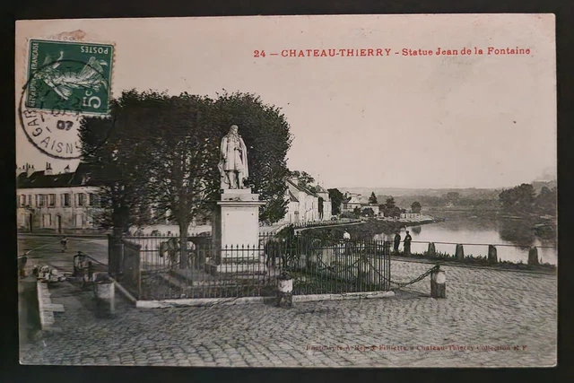 Carte Postale Ancienne – Château-Thierry (02) – La Fontaine – Originale