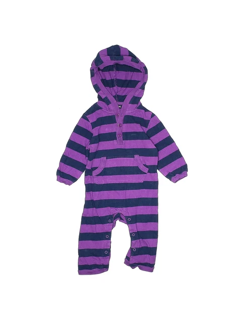 Leveret Girls Purple Short Sleeve Outfit 9-12 Months