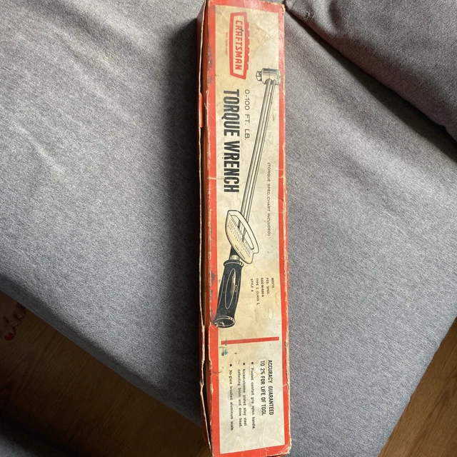 VINTAGE SEARS CRAFTSMAN Torque Wrench 0100 FT LB w/ Box 27.00 PicClick