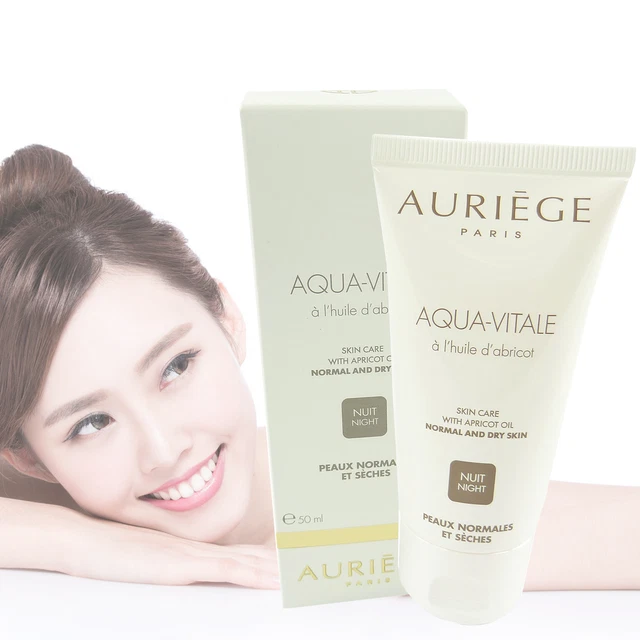 Auriege Paris Aqua Vitale crema notte pelle secca normale albicocca 50 ml