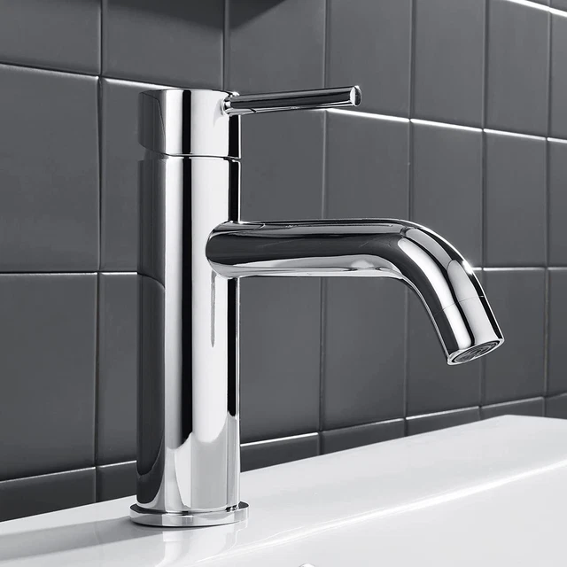 Wasserfall Armatur EMKE Waschtischarmatur Wasserfall - Chrom Einhebelmischer Fürs Badezimmer Wasserhahn Chrom Waschbecken