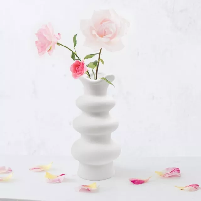 SCHYIDA VASI DECORATIVI Interno Moderni Vaso per Fiori Vaso Ceramica Bianco  Vaso EUR 19,15 - PicClick IT