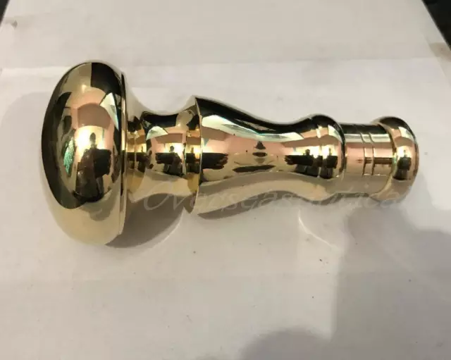 Antique Knob Style Unique Brass Head Handle Walking Cane Handmade Gift