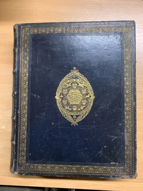 Énorme 1879 " la Vie De Jésus Christ " Rev John Fleetwood Cuir Livre (EV5