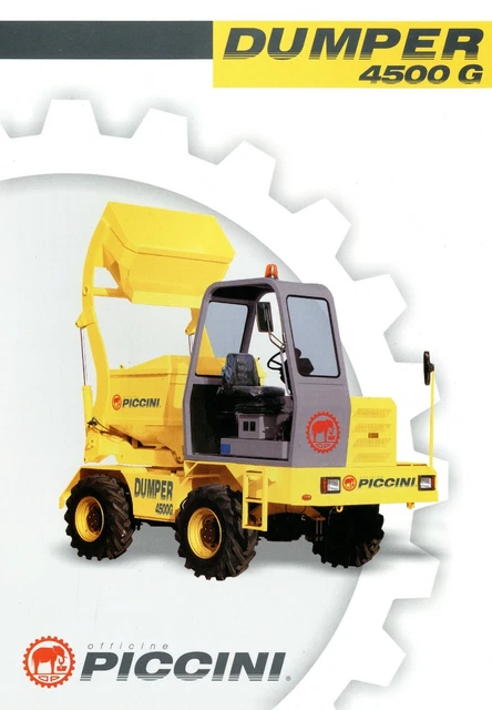 Piccini Dumper 4500 G Prospekt 2002 1/02 I GB F ES brochure prospectus catalog