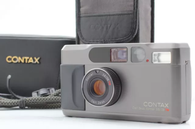 [MINT w/ Case] Contax T2 D Black Titan 35mm Point & Shoot Film Camera From JAPAN