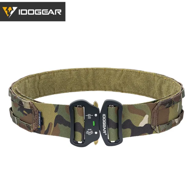 IDOGEAR Dos en Uno 2 "Cinturón Táctico combate de liberación rápida Hebilla Camo 3