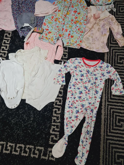 #A52💜 Huge Bundle Of Baby Girl Clothes 6-9months NEXT GEORGE M&S GAP H&M PRIMAR 12