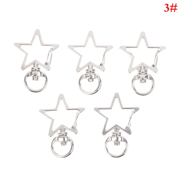 5Pcs Gold Keychain Heart Animal Keychain Keyring DIY Jewelry Making Accesso GAIR