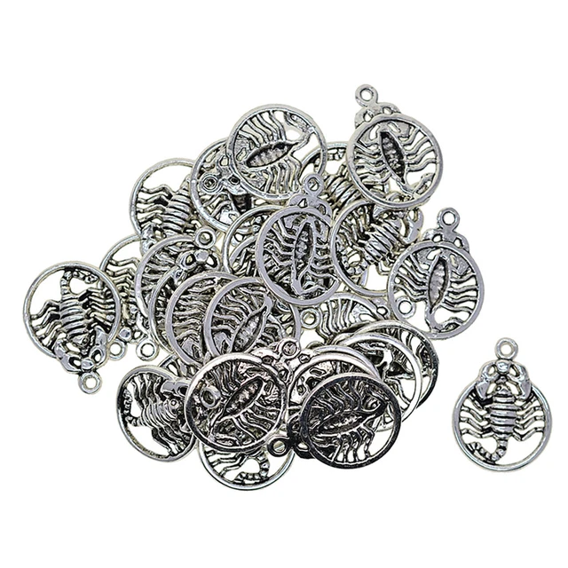 30 Tibetan Silver Scorpion Charms Anhänger für Diy Halskette Fundstücke