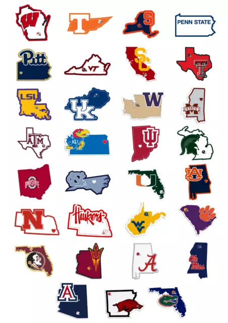 New NCAA College University officially licensed pick your team home state decal