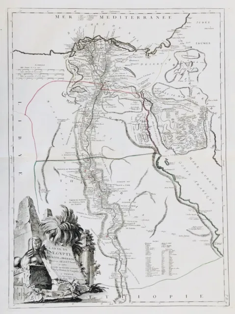 Egypt Ägypten Nile Nil Africa Afrika Afrique map Karte Santini 1779