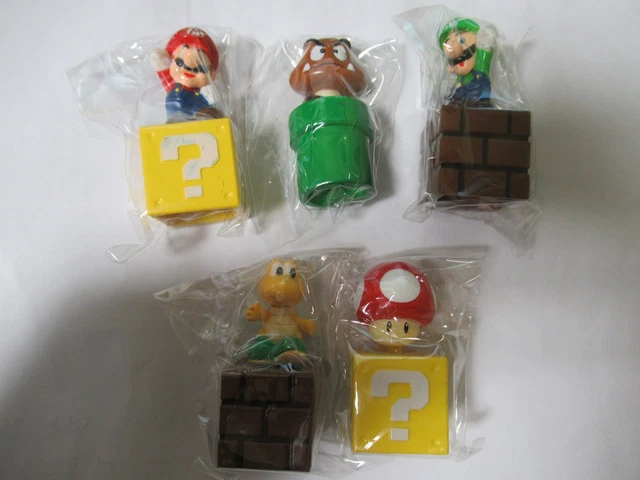 Set 5 Figurine Supermario 5cm Mario Luigi Toad Goomba Koopa Aussi Pour Gâteau
