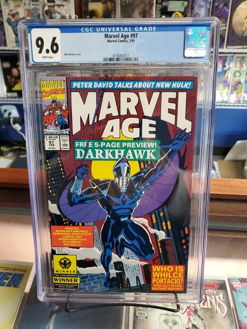 Marvel Age #97 CGC 9.6 Feb 1991 1st appearance of Darkhawk in 5 page preview!